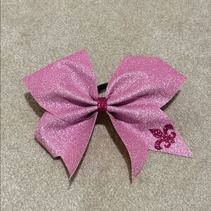 Glittery Pink Bow Hair Accessory